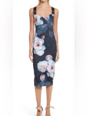 Ted Baker London Chelsea Bodycon Dress Size 0 | Sleek Fitted Cocktail Party